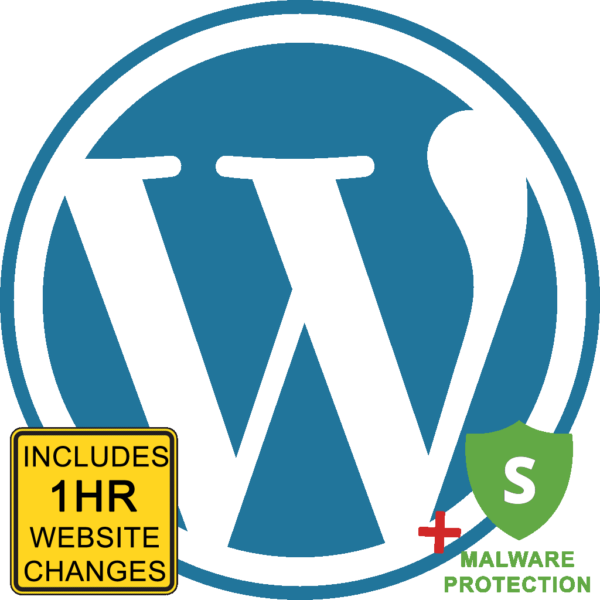 Wordpress Hosting + Malware Protection  + 1 Hours Website Maintenance/mo